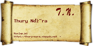 Thury Nóra névjegykártya