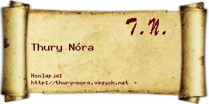 Thury Nóra névjegykártya